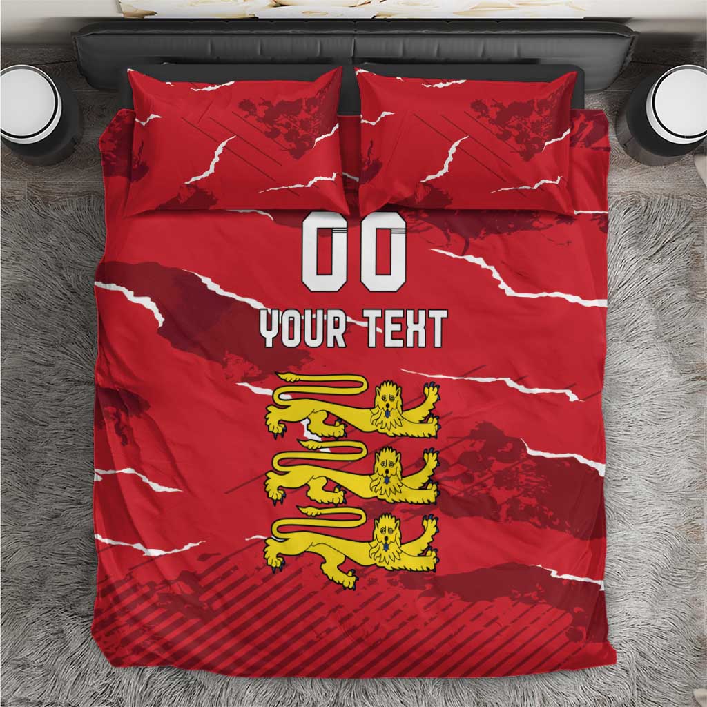 Custom Bailiwick of Jersey Bedding Set Sporty Style