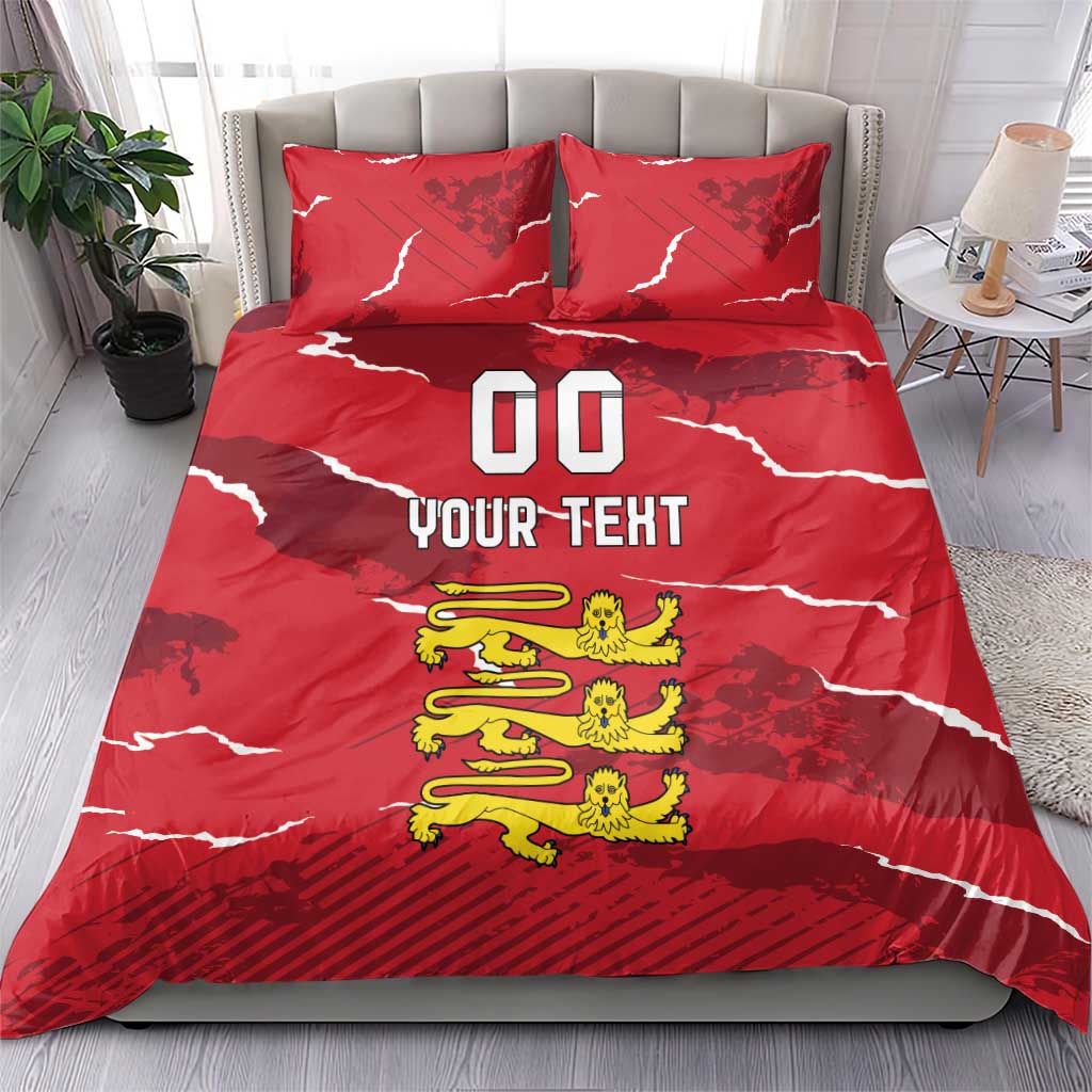 Custom Bailiwick of Jersey Bedding Set Sporty Style