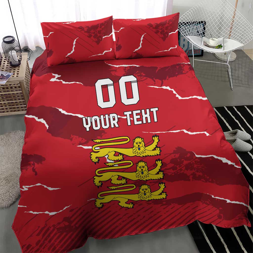 Custom Bailiwick of Jersey Bedding Set Sporty Style