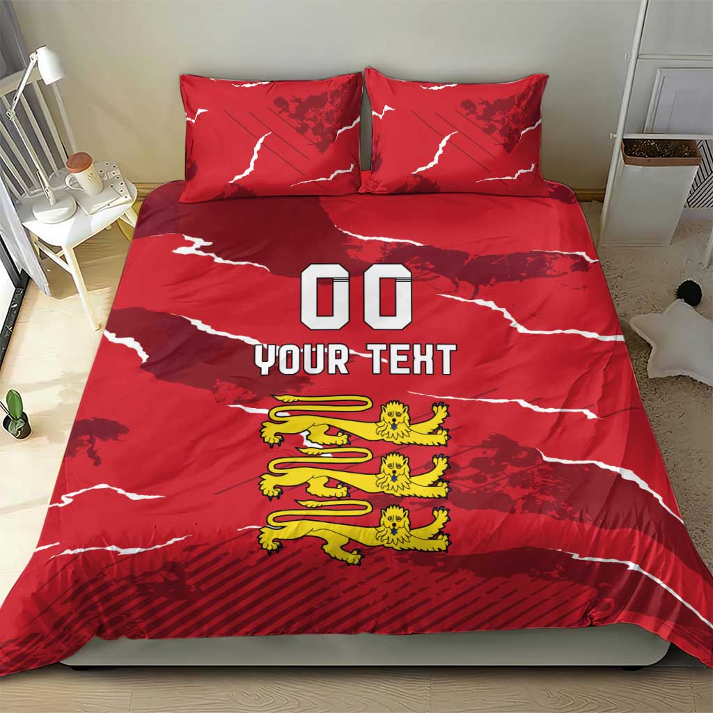Custom Bailiwick of Jersey Bedding Set Sporty Style