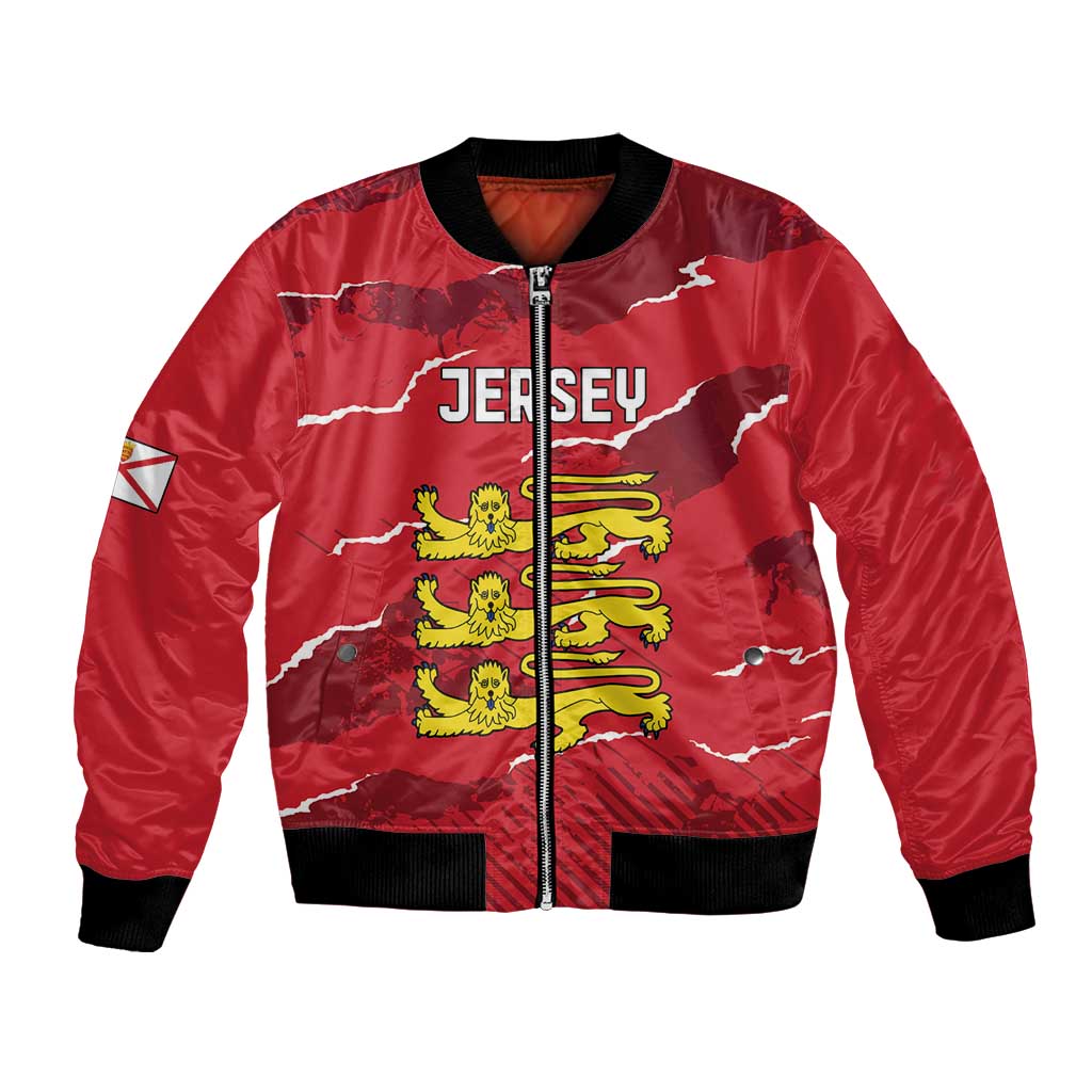 Custom Bailiwick of Jersey Bomber Jacket Sporty Style
