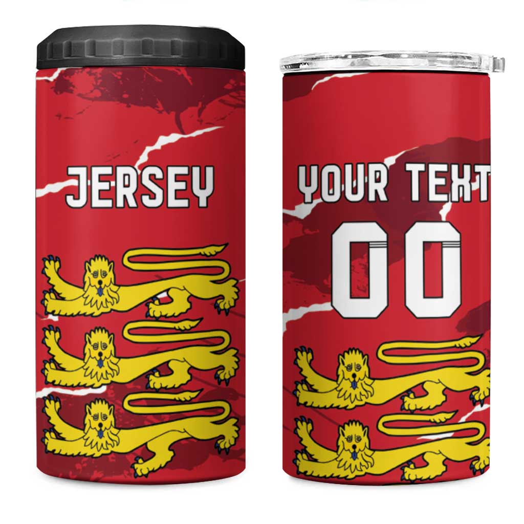 Custom Bailiwick of Jersey 4 in 1 Can Cooler Tumbler Sporty Style