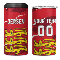 Custom Bailiwick of Jersey 4 in 1 Can Cooler Tumbler Sporty Style