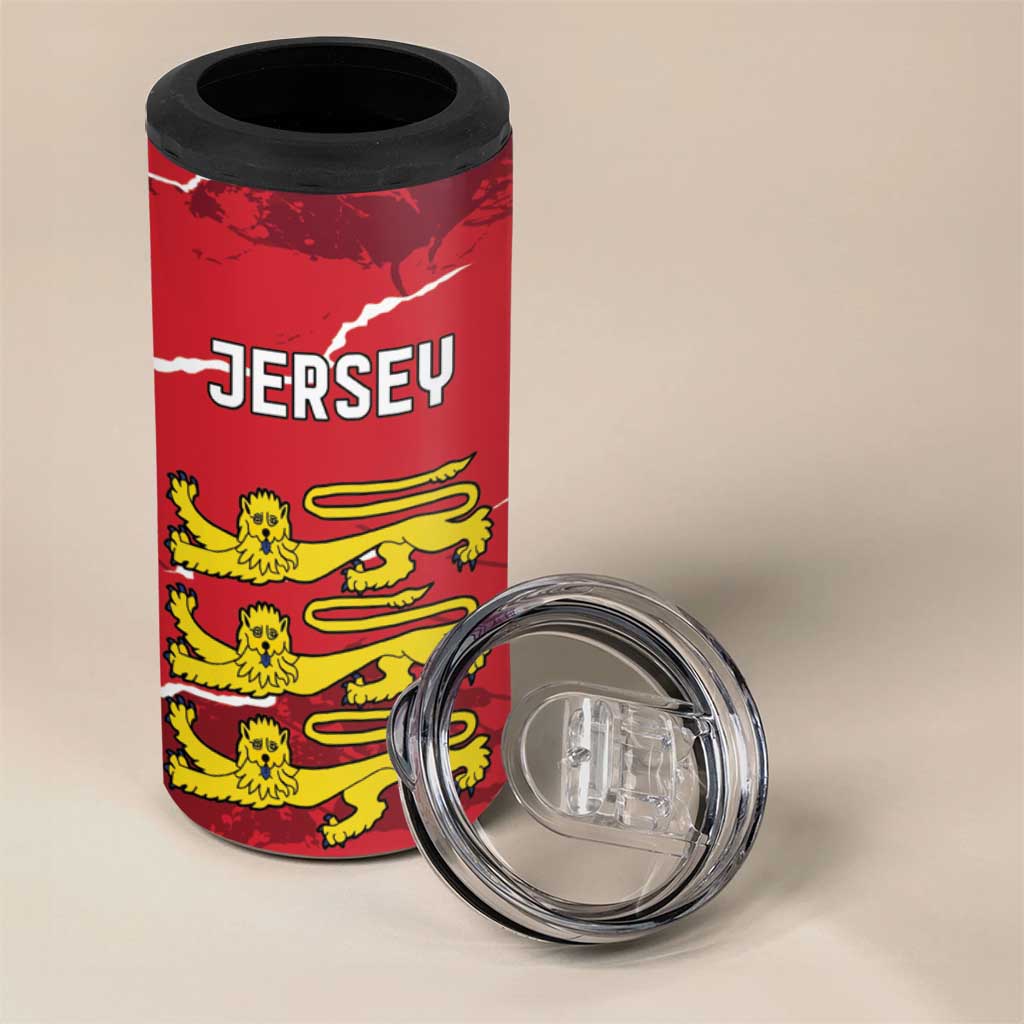 Custom Bailiwick of Jersey 4 in 1 Can Cooler Tumbler Sporty Style