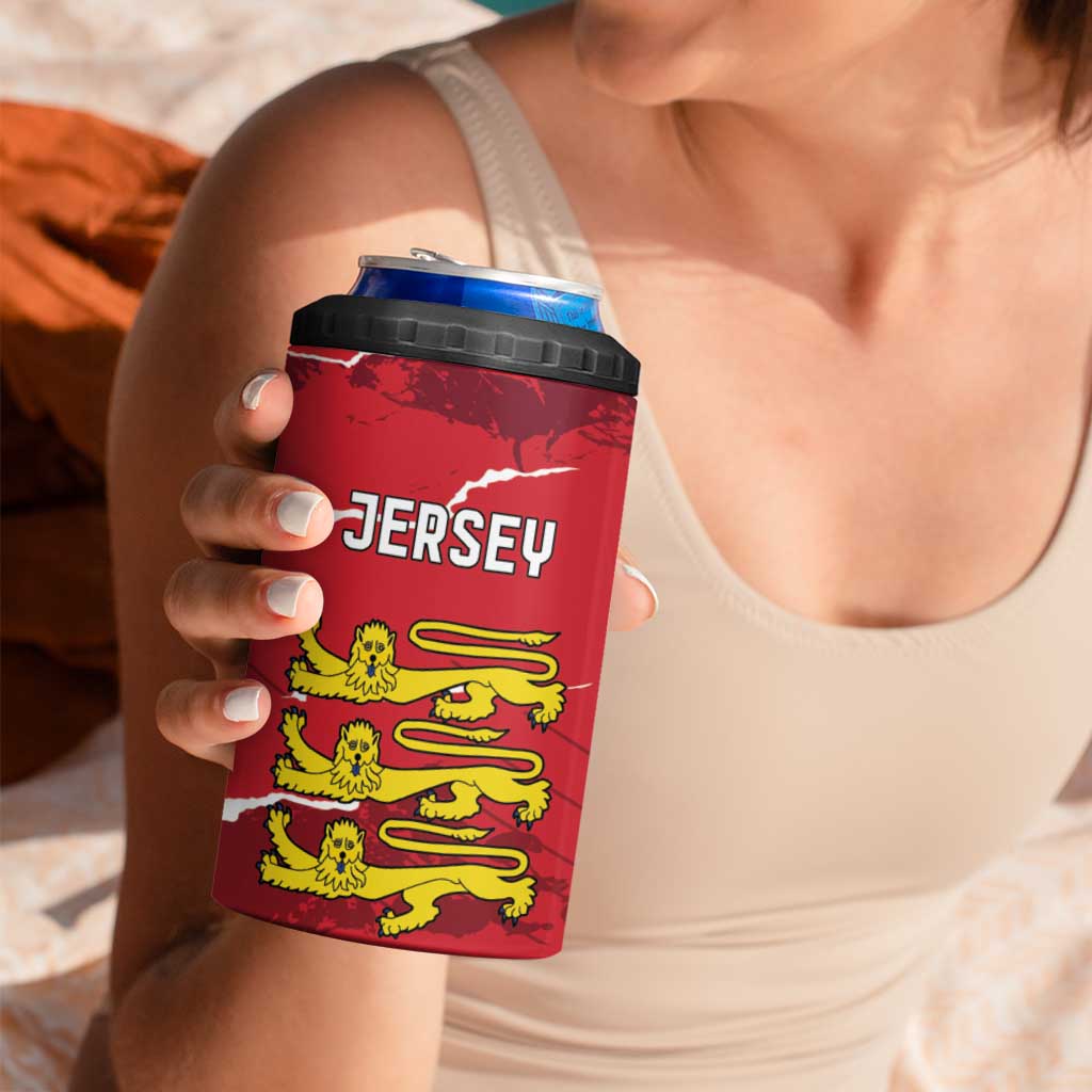 Custom Bailiwick of Jersey 4 in 1 Can Cooler Tumbler Sporty Style