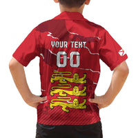 Custom Bailiwick of Jersey Family Matching Off The Shoulder Long Sleeve Dress and Hawaiian Shirt Sporty Style