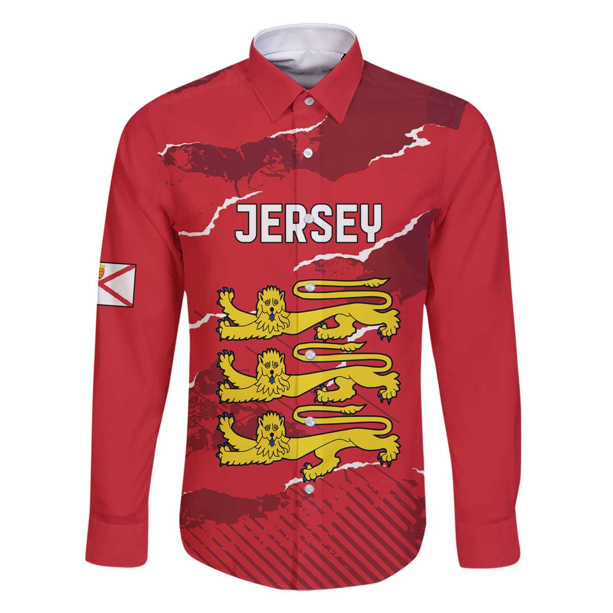 Custom Bailiwick of Jersey Family Matching Off The Shoulder Long Sleeve Dress and Hawaiian Shirt Sporty Style