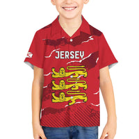 Custom Bailiwick of Jersey Family Matching Off The Shoulder Long Sleeve Dress and Hawaiian Shirt Sporty Style