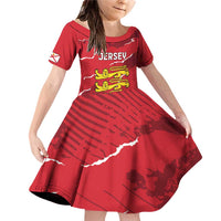 Custom Bailiwick of Jersey Family Matching Off Shoulder Short Dress and Hawaiian Shirt Sporty Style