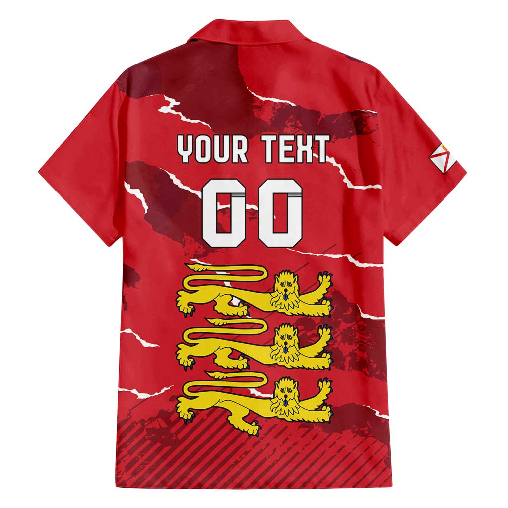 Custom Bailiwick of Jersey Family Matching Off Shoulder Short Dress and Hawaiian Shirt Sporty Style