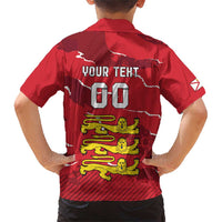 Custom Bailiwick of Jersey Family Matching Short Sleeve Bodycon Dress and Hawaiian Shirt Sporty Style