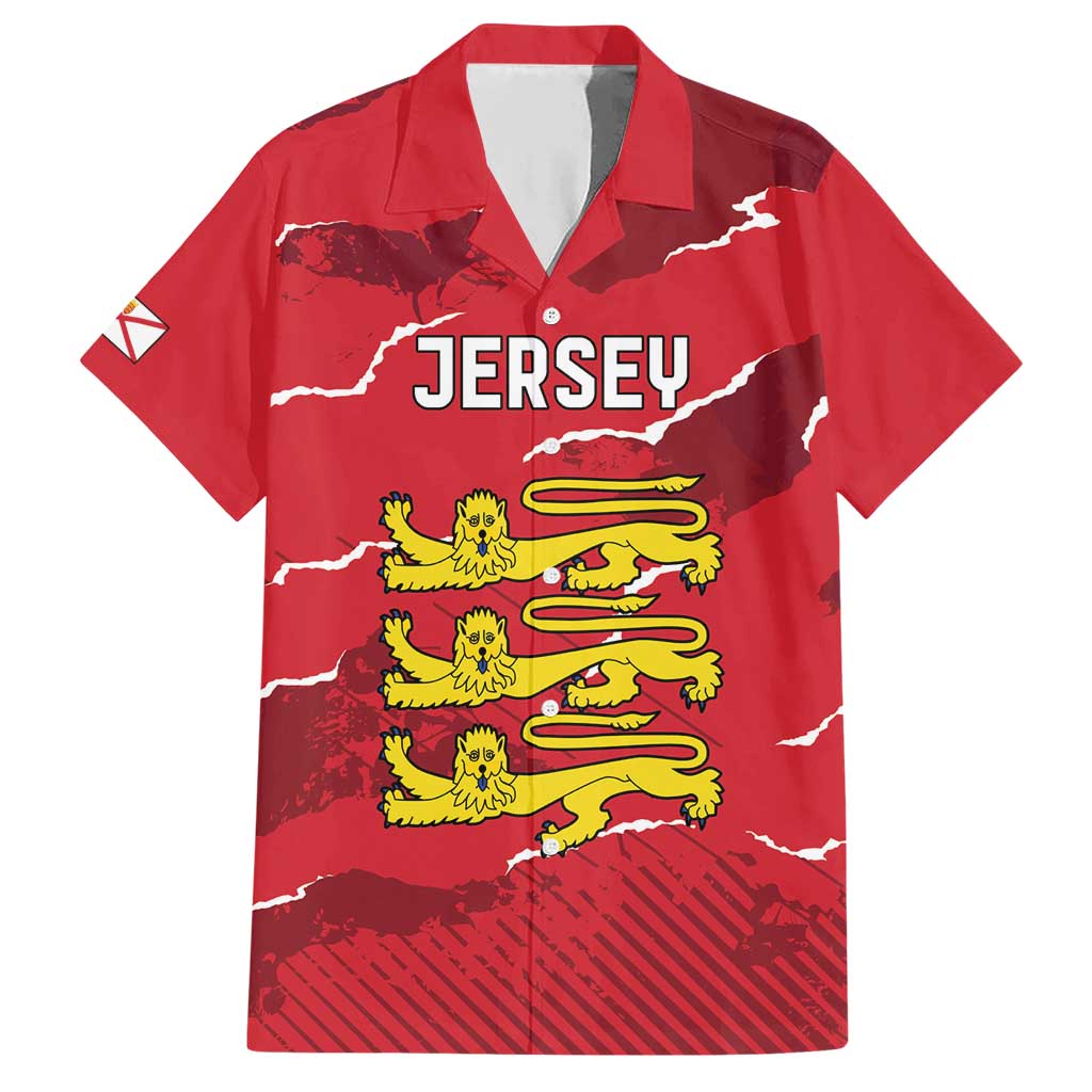 Custom Bailiwick of Jersey Family Matching Short Sleeve Bodycon Dress and Hawaiian Shirt Sporty Style