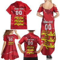Custom Bailiwick of Jersey Family Matching Summer Maxi Dress and Hawaiian Shirt Sporty Style