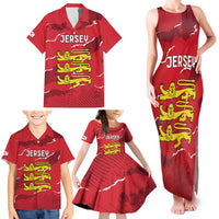 Custom Bailiwick of Jersey Family Matching Tank Maxi Dress and Hawaiian Shirt Sporty Style