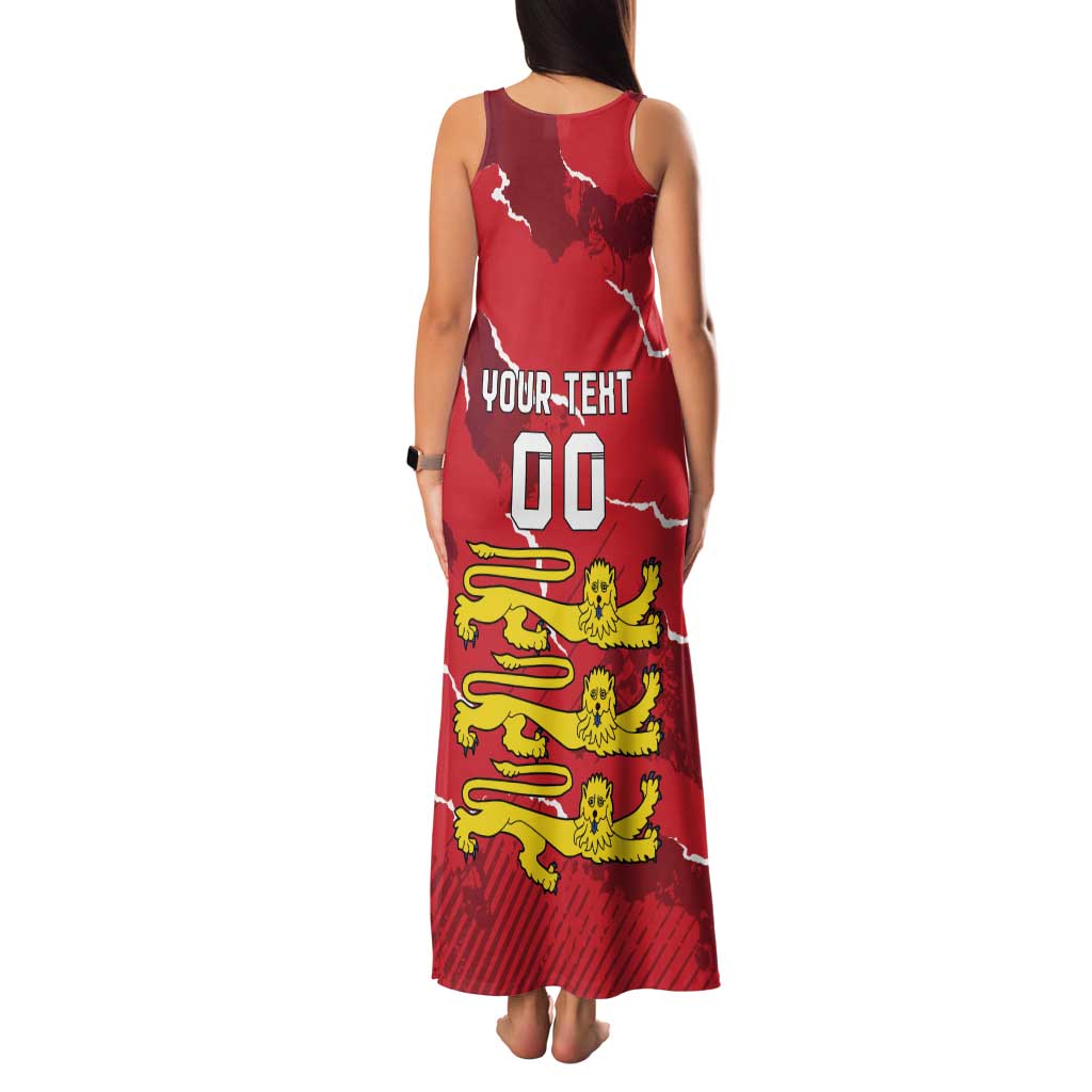 Custom Bailiwick of Jersey Family Matching Tank Maxi Dress and Hawaiian Shirt Sporty Style