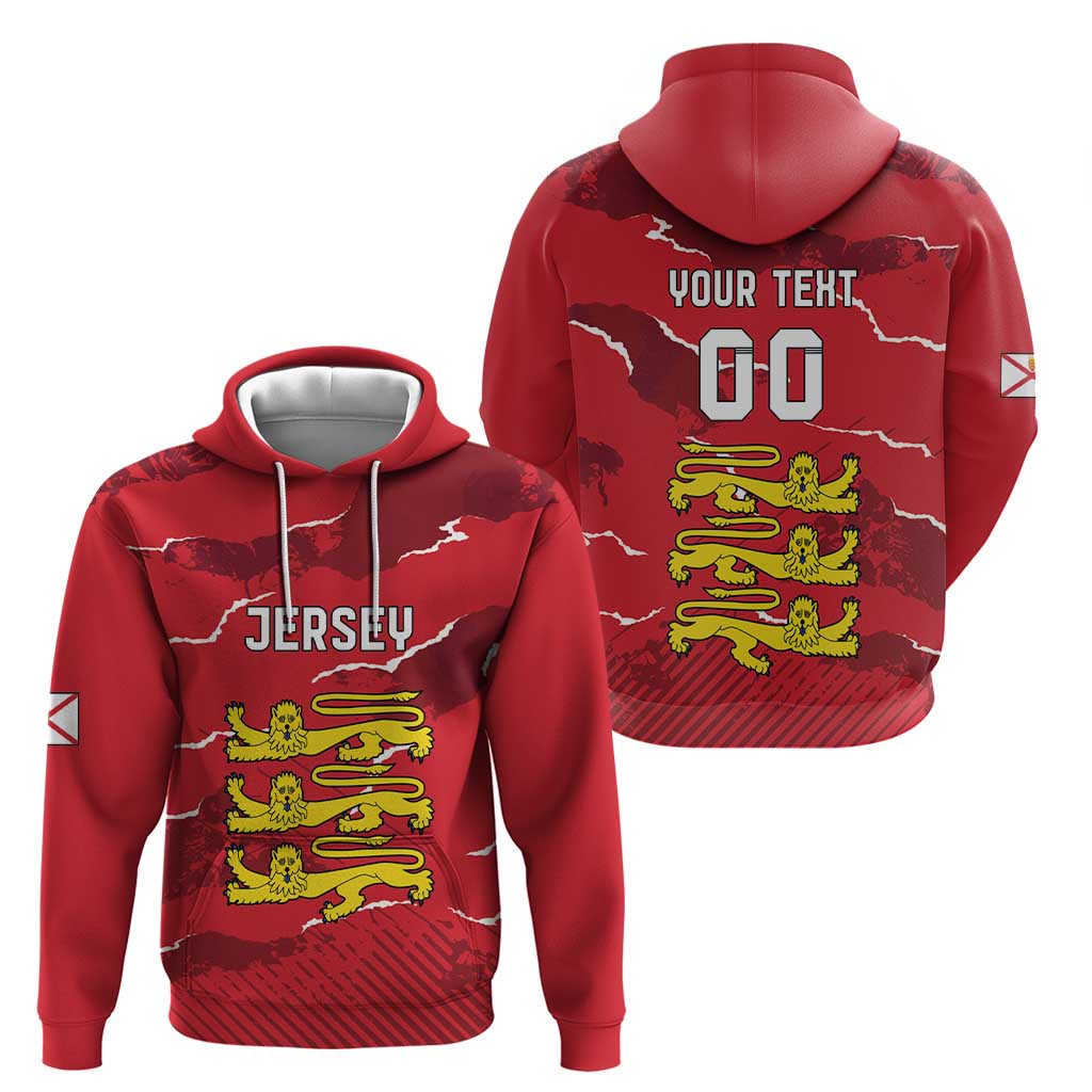 Custom Bailiwick of Jersey Hoodie Sporty Style