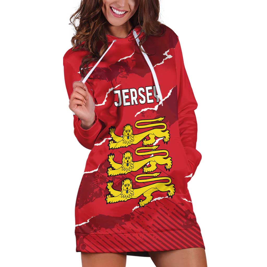 Custom Bailiwick of Jersey Hoodie Dress Sporty Style - Wonder Print Shop Custom Bailiwick of Jersey Hoodie Dress Sporty Style - Wonder Print Shop