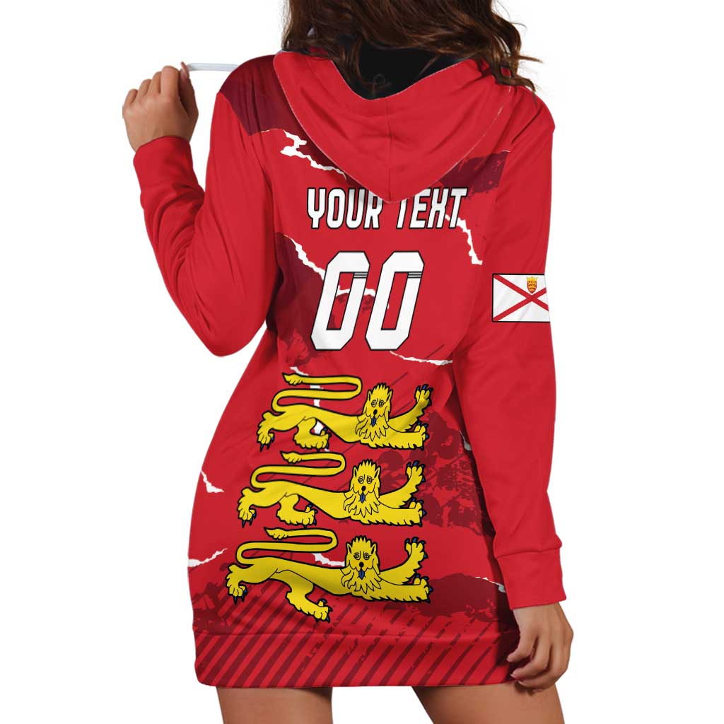 Custom Bailiwick of Jersey Hoodie Dress Sporty Style