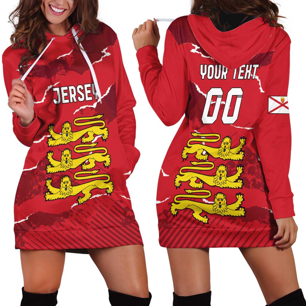 Custom Bailiwick of Jersey Hoodie Dress Sporty Style