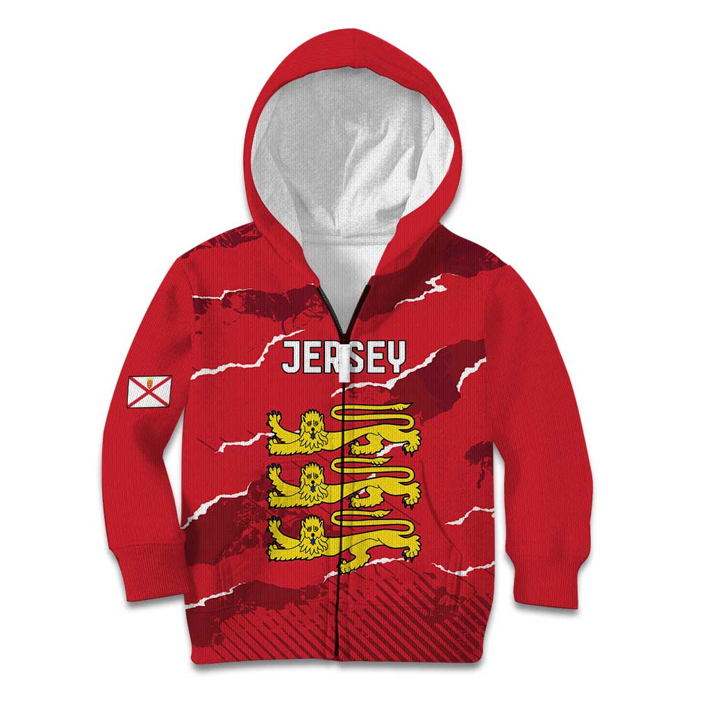 Custom Bailiwick of Jersey Kid Hoodie Sporty Style