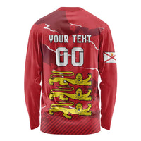 Custom Bailiwick of Jersey Long Sleeve Shirt Sporty Style