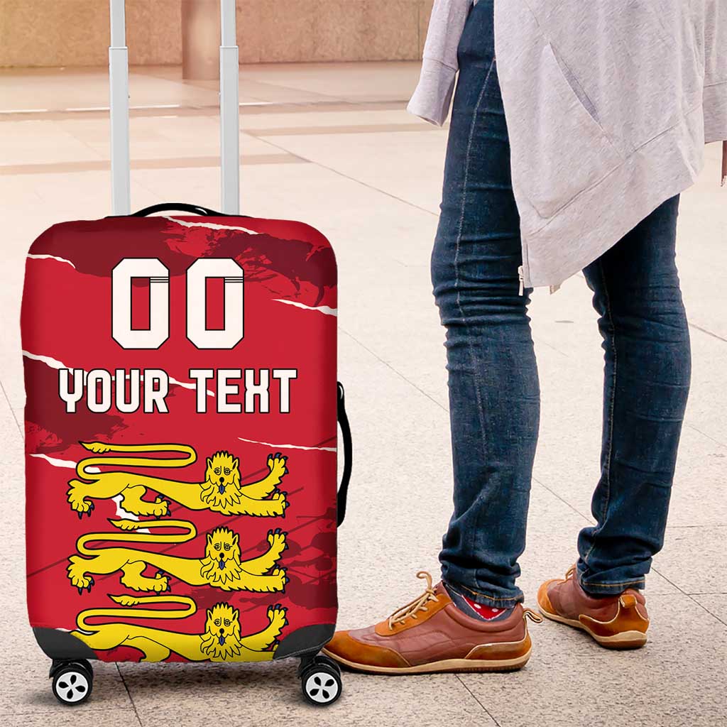 Custom Bailiwick of Jersey Luggage Cover Sporty Style