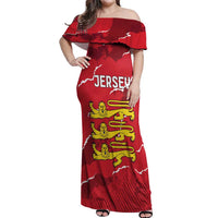 Custom Bailiwick of Jersey Off Shoulder Maxi Dress Sporty Style