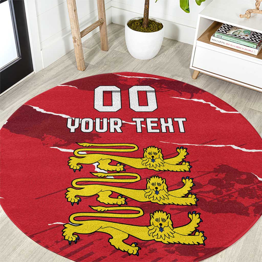 Custom Bailiwick of Jersey Round Carpet Sporty Style