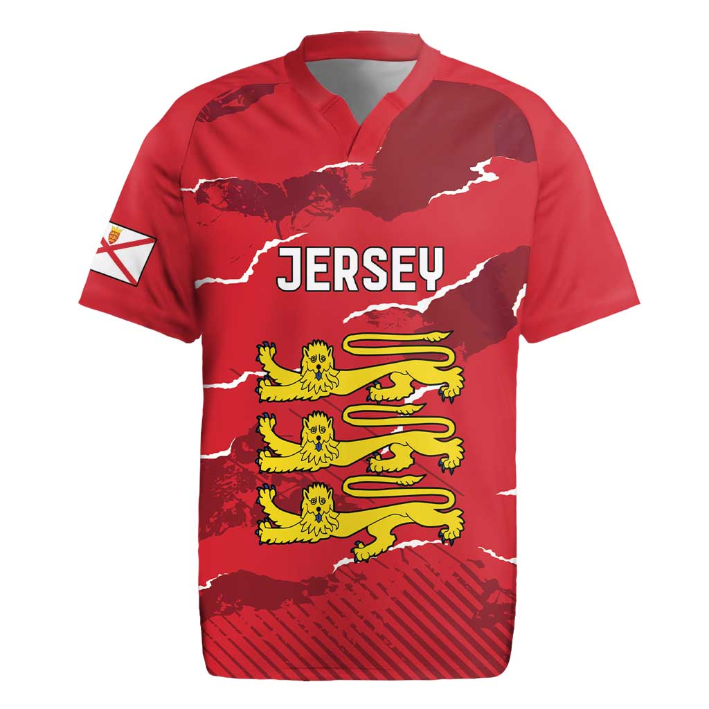 Custom Bailiwick of Jersey Rugby Jersey Sporty Style