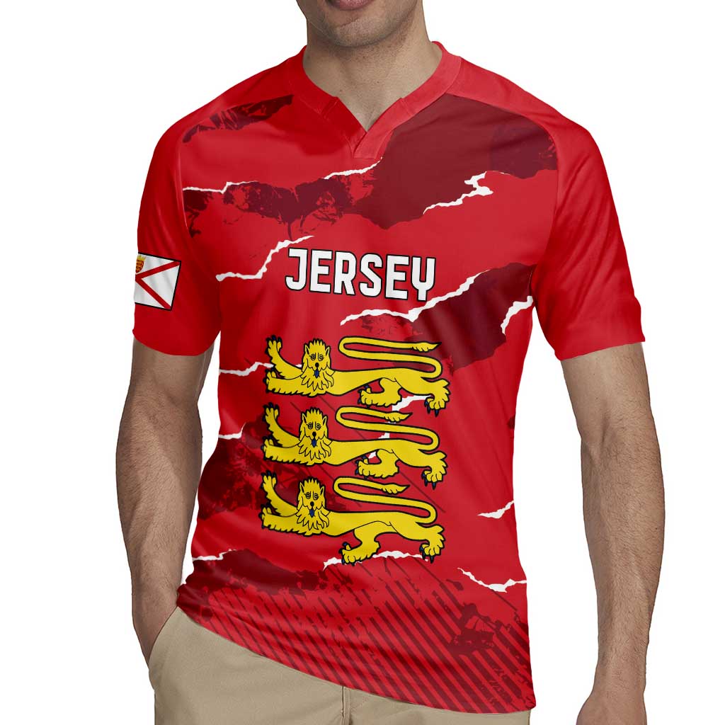 Custom Bailiwick of Jersey Rugby Jersey Sporty Style