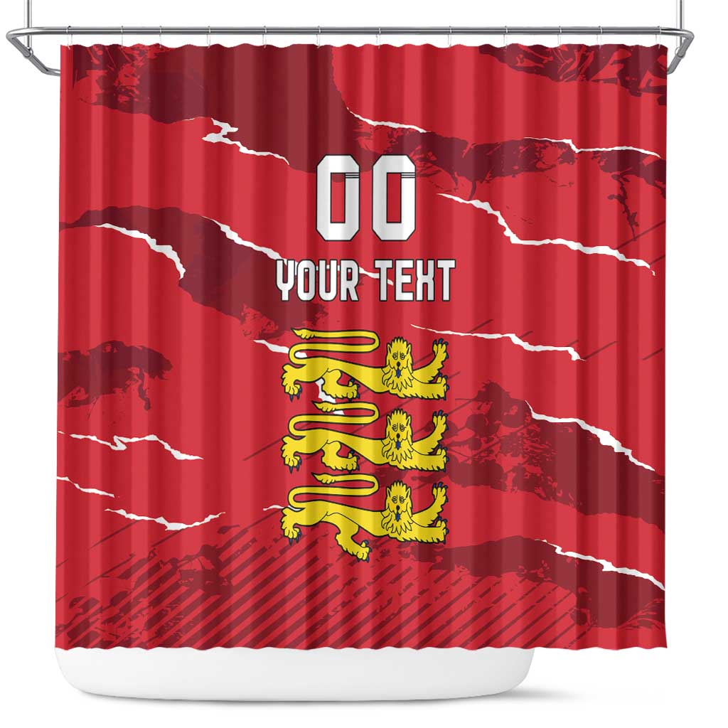 Custom Bailiwick of Jersey Shower Curtain Sporty Style