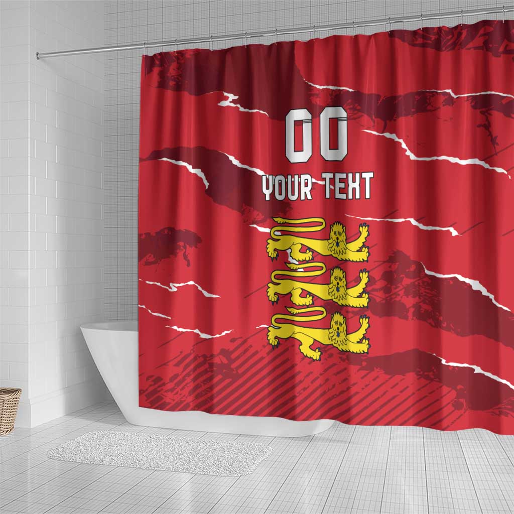 Custom Bailiwick of Jersey Shower Curtain Sporty Style