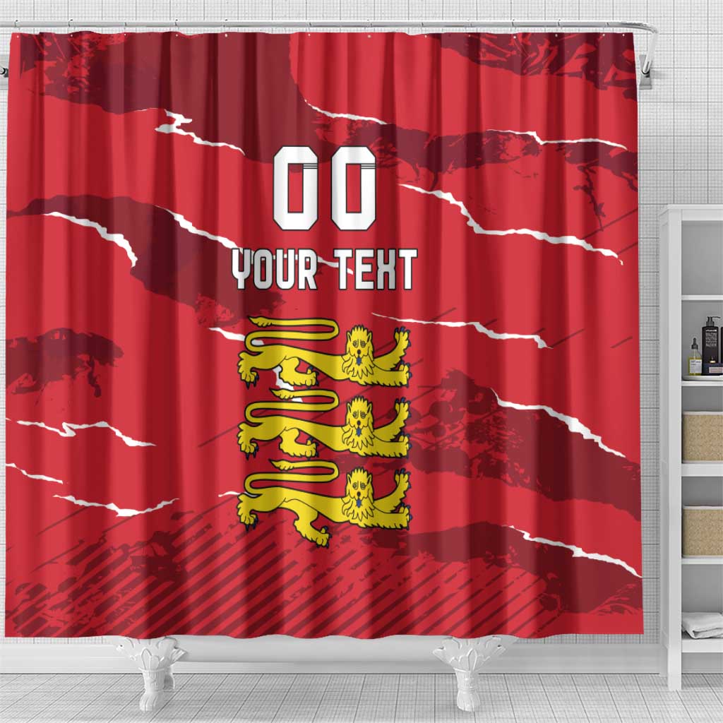 Custom Bailiwick of Jersey Shower Curtain Sporty Style