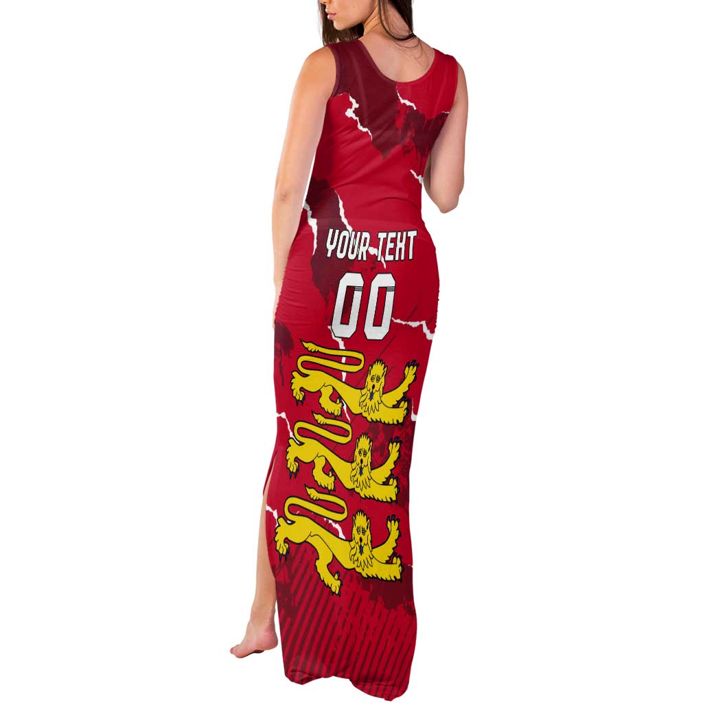 Custom Bailiwick of Jersey Tank Maxi Dress Sporty Style