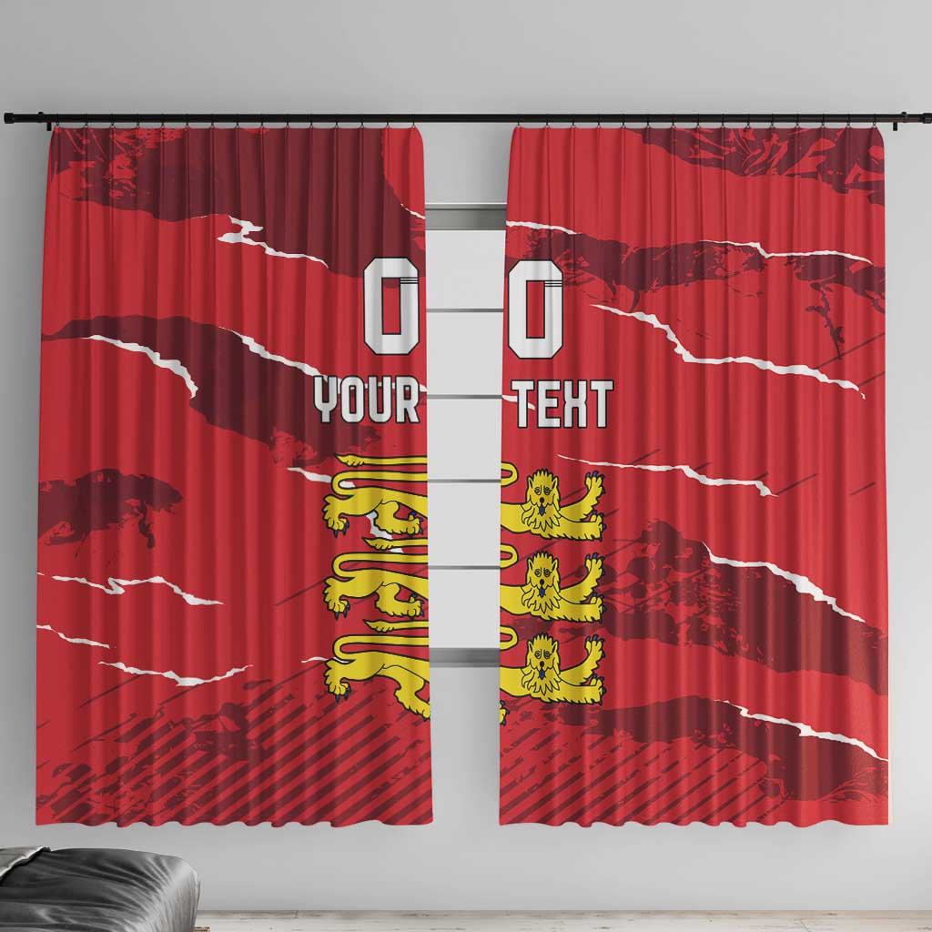 Custom Bailiwick of Jersey Window Curtain Sporty Style