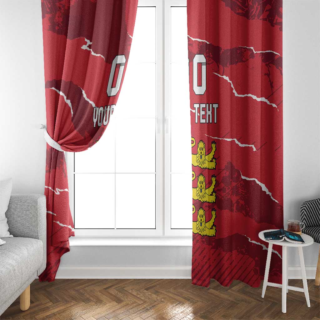 Custom Bailiwick of Jersey Window Curtain Sporty Style