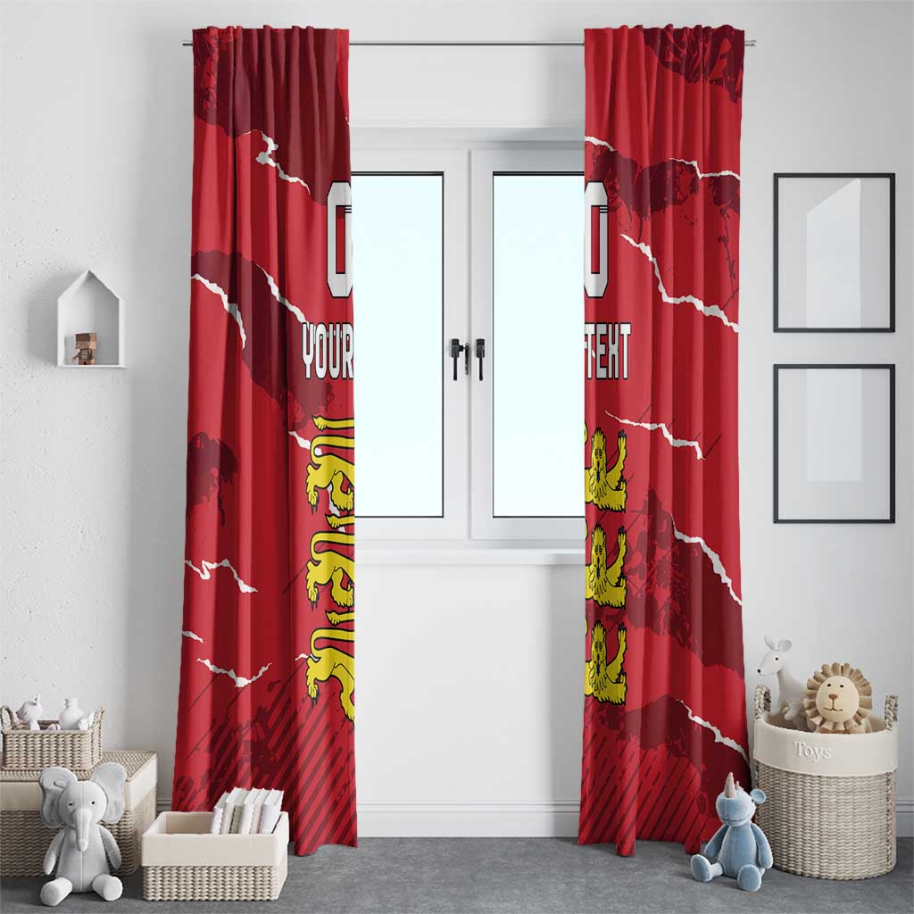 Custom Bailiwick of Jersey Window Curtain Sporty Style