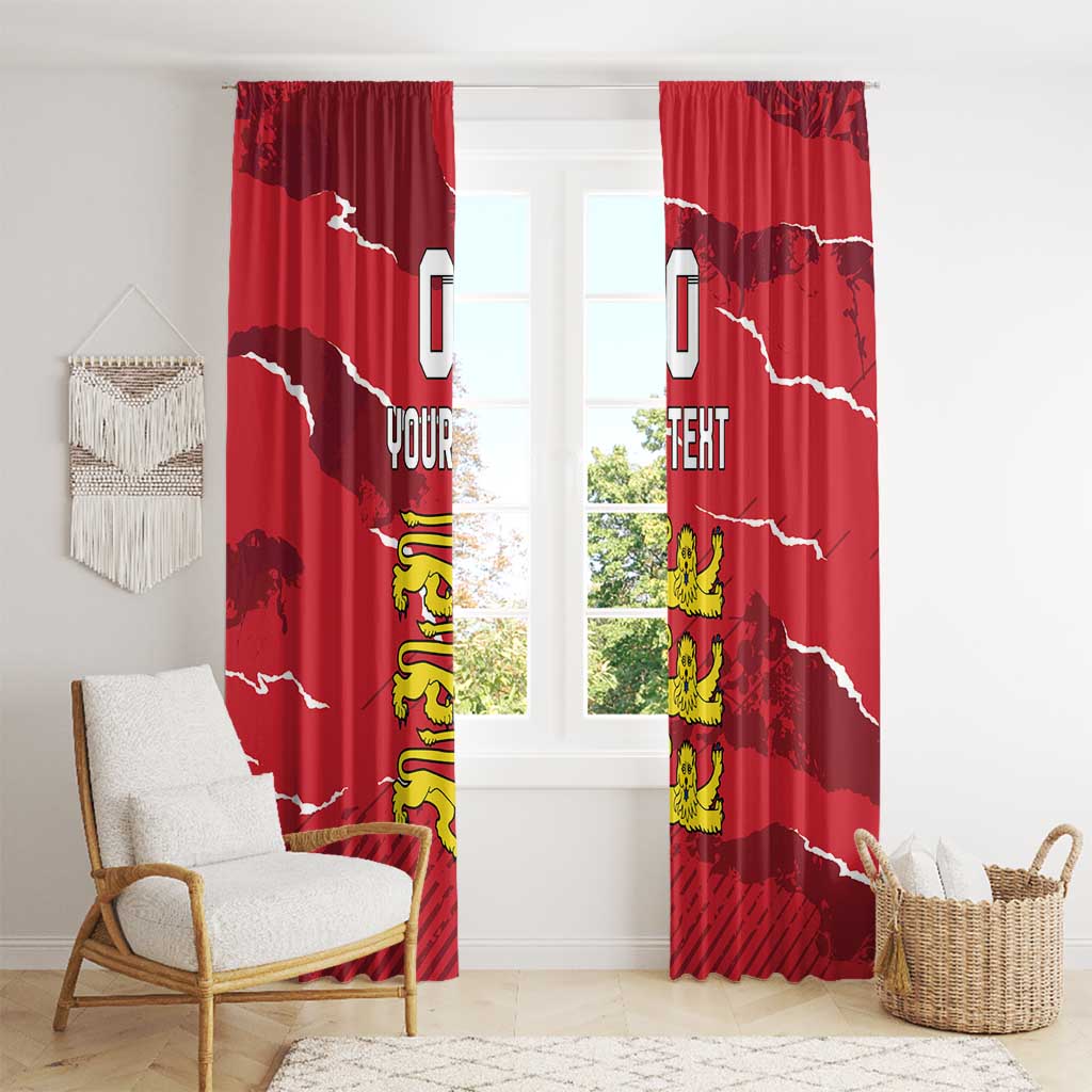 Custom Bailiwick of Jersey Window Curtain Sporty Style