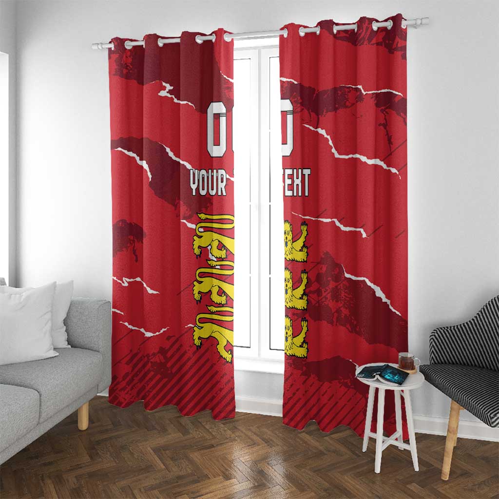 Custom Bailiwick of Jersey Window Curtain Sporty Style