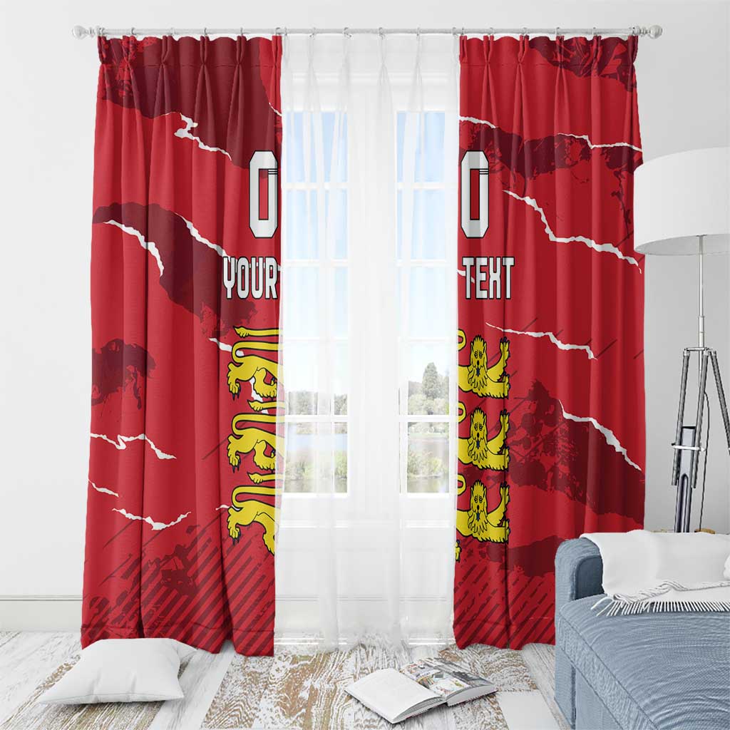 Custom Bailiwick of Jersey Window Curtain Sporty Style