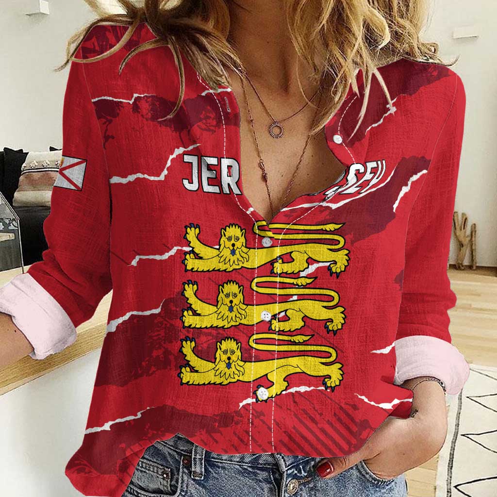 Custom Bailiwick of Jersey Women Casual Shirt Sporty Style