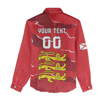 Custom Bailiwick of Jersey Women Casual Shirt Sporty Style