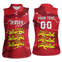 Custom Bailiwick of Jersey Women Sleeveless Polo Shirt Sporty Style