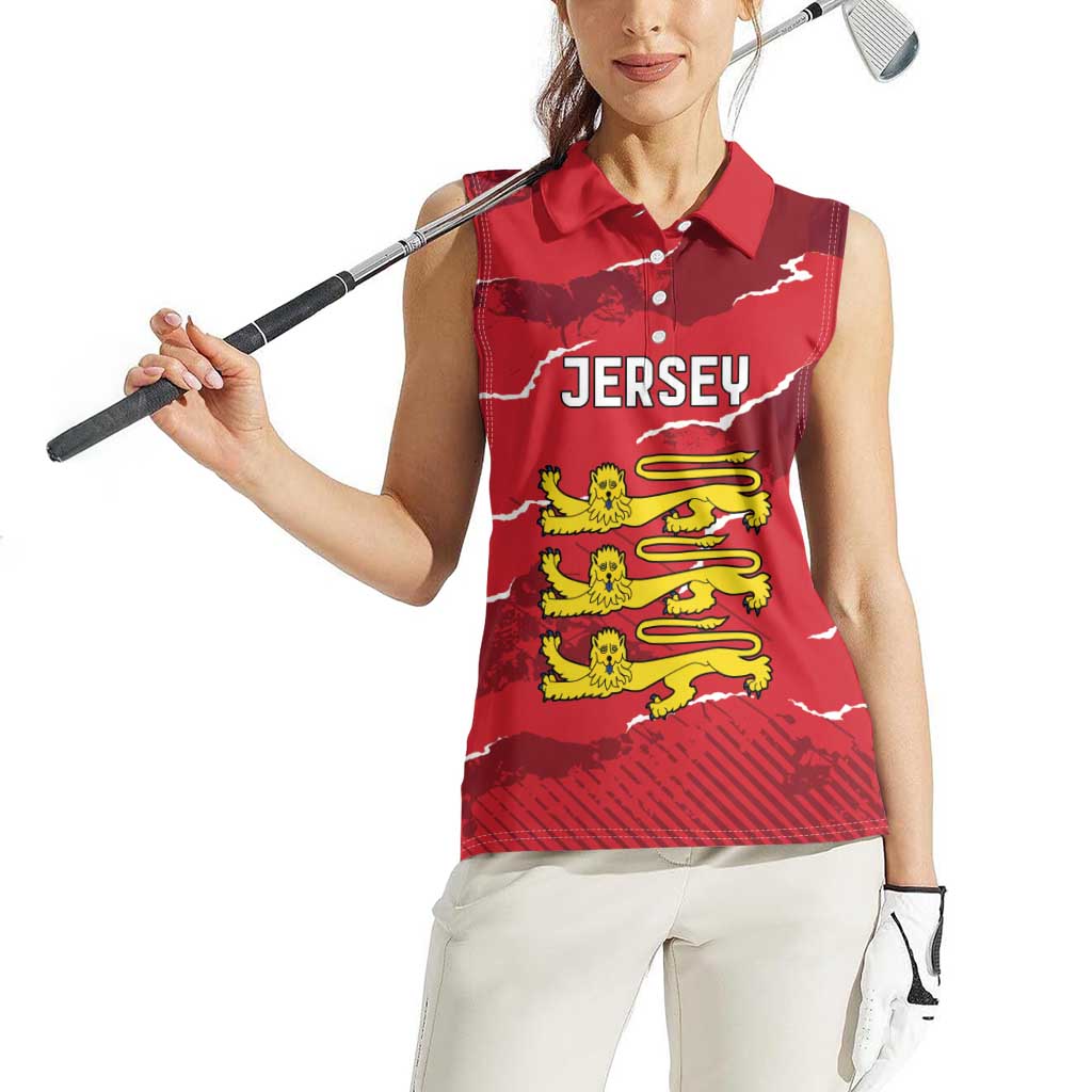 Custom Bailiwick of Jersey Women Sleeveless Polo Shirt Sporty Style
