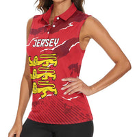 Custom Bailiwick of Jersey Women Sleeveless Polo Shirt Sporty Style