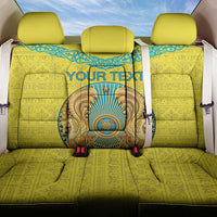 Personalized Kazakhstan Emblem Back Car Seat Cover Kazakh Pattern