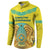 Personalized Kazakhstan Emblem Button Sweatshirt Kazakh Pattern