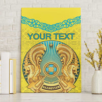 Personalized Kazakhstan Emblem Canvas Wall Art Kazakh Pattern