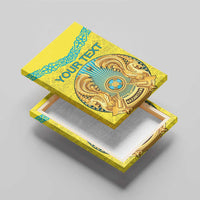 Personalized Kazakhstan Emblem Canvas Wall Art Kazakh Pattern