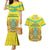 Personalized Kazakhstan Emblem Couples Matching Mermaid Dress and Hawaiian Shirt Kazakh Pattern